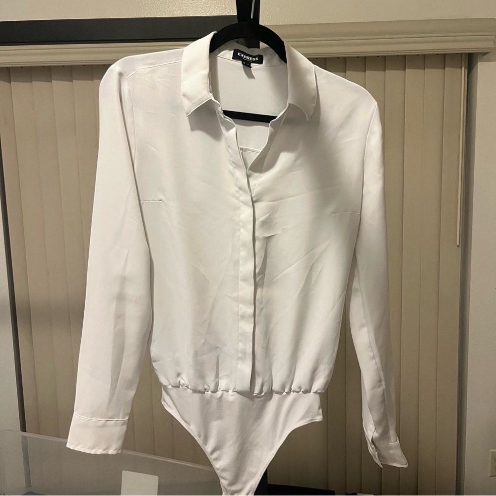 Express Portofino Button Down Bodysuit | XS